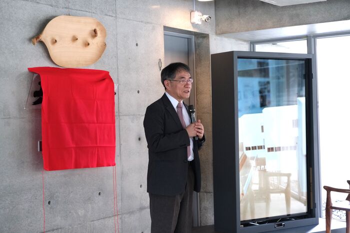 校長邱上嘉為共源漢寶德筆墨築境開幕致詞