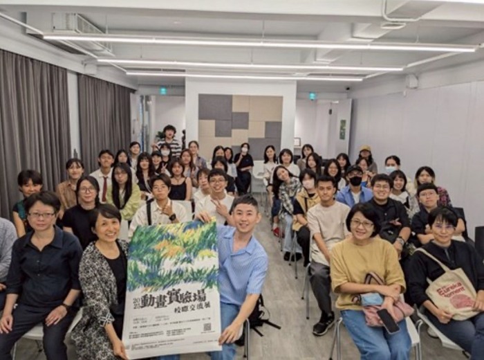 謝文明參加621動美所主辦「2025動畫實驗場」的活動照片 ,左方是林巧芳老師圖片