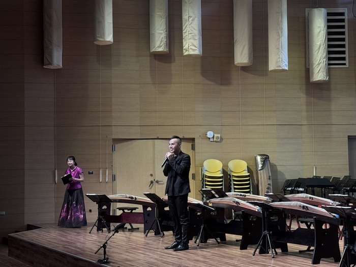 臺南市民族管絃樂團團長陳柏元致詞